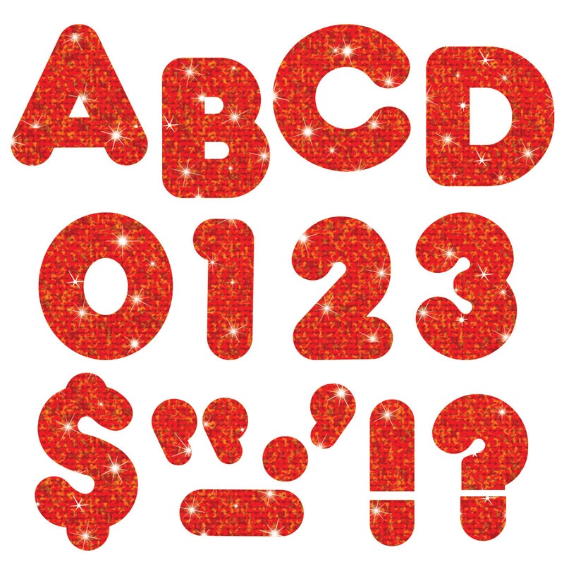 TREND Ready LettersÂ® - Casual Font Uppercase 4" Sparkle - Image 1